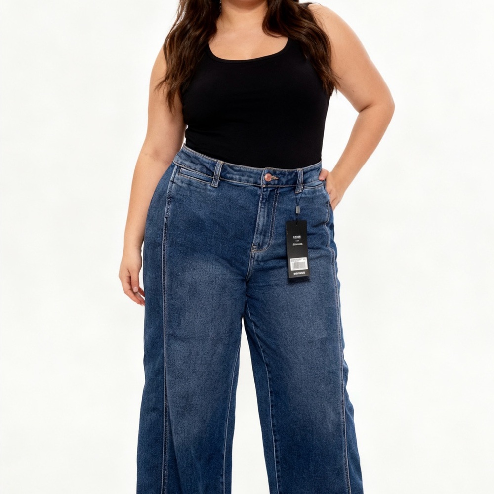 Express Dark Blue Flare Jeans
